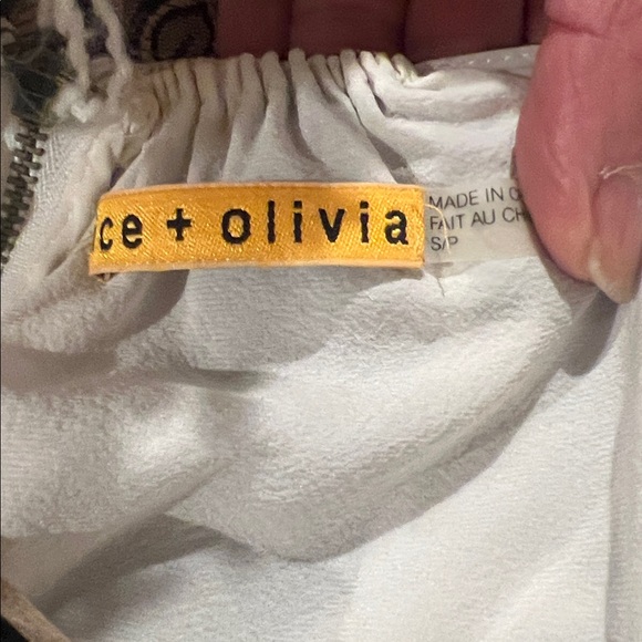 Alice and Olivia Silk halter dress with a side slit size small but stretchy - Picture 8 of 12